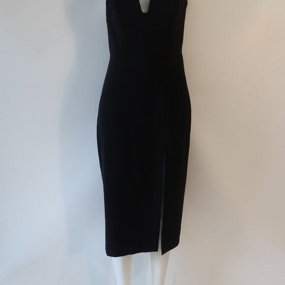 NWT Womens Amanda Uprichard Black Strapless Midi Dress M - Picture 4 of 13